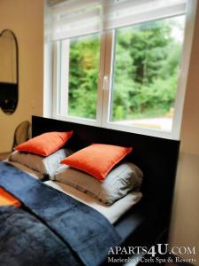 Ένα ή περισσότερα κρεβάτια σε δωμάτιο στο Apartment STILVOLL Marienbad