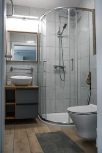 Vonios kambarys apgyvendinimo įstaigoje Apartamenty Liliowa 3