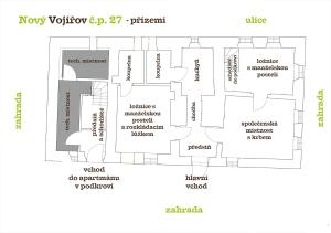 Plán poschodí v ubytovaní Chalupa Nový Vojířov čp. 27