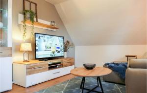 TV a/nebo společenská místnost v ubytování Gorgeous Apartment In Bernburg With Wifi