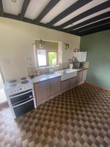 a kitchen with a stove and a sink at CuckOO Nest Entire house 