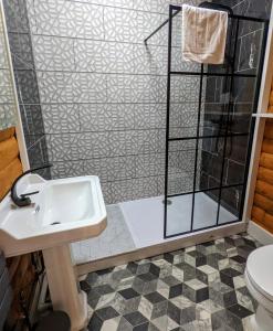 Kupaonica u objektu Kaoglen-Spruce-Hot Tub-Forrest Setting-Pet Friendly