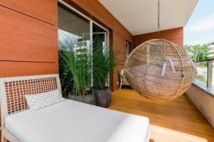 Balkon lub taras w obiekcie Apartament nad jeziorem Długim Leśna # 28