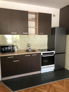 Kuchyň nebo kuchyňský kout v ubytování Apartman Playa