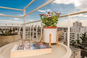 Balkón alebo terasa v ubytovaní URBAN LUXURY APARTMENT