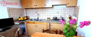 Kuchyň nebo kuchyňský kout v ubytování HibiscusUno Tropea Residence