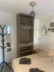 una camera con un letto e un grande armadio di Superbe appartement, à proximité du centre d'Arles a Arles