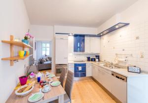 Η κουζίνα ή μικρή κουζίνα στο Apartment im Harz