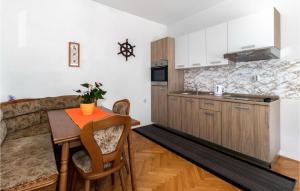 Kuchyň nebo kuchyňský kout v ubytování Cozy Apartment In Smrika With Wifi
