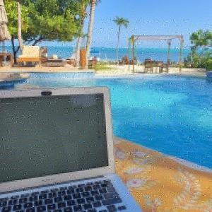 Bazén v ubytování Bella Vista Resort Belize nebo v jeho okolí