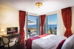 Letto o letti in una camera di Hotel Kvarner - Liburnia