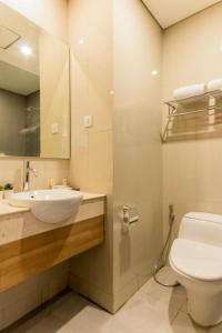 Kylpyhuone majoituspaikassa Antero Hotel Jababeka