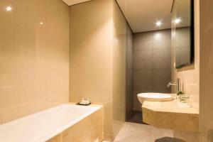 Kylpyhuone majoituspaikassa Antero Hotel Jababeka