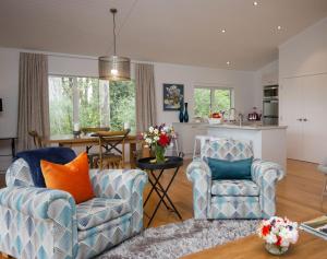Posezení v ubytování Treghan Luxury Lodge