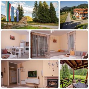 a collage of four pictures of a house at Studio 6,Smolyan lakes in Smolyan