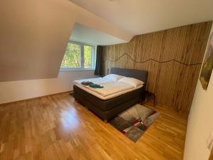 Postel nebo postele na pokoji v ubytování Apartmán O18 - Kleč