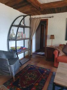 Posezení v ubytování Chalet Charme Ovronnaz