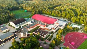 an overhead view of a school campus with a building at Centralny Ośrodek Sportu - Spała in Spała