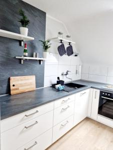 Kjøkken eller kjøkkenkrok på Friesenparadies FRI-Südliches Friesland