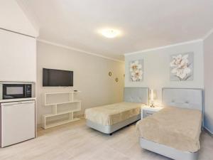 TV a/nebo společenská místnost v ubytování Cozy Central Studio Parque Santiago II