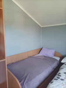 a small bedroom with a bed in a room at Apartman Balsa in Kotor