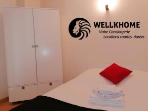 Posteľ alebo postele v izbe v ubytovaní Immeuble Meroux Moval