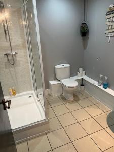 A bathroom at 2 Bedroom FREE Parking by Concert Square sleeps 8