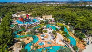 an overhead view of the water park at the theme park at Apartman Ivana in Šibenik