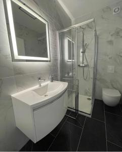Koupelna v ubytování Apartment Mala Medulin