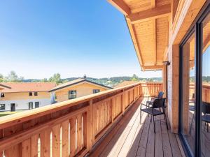 Балкон или тераса в Chalet Arber in St Englmar with its own HotTube
