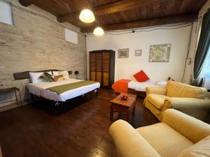 Posteľ alebo postele v izbe v ubytovaní Locanda del Sole