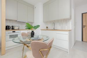 Kuchyňa alebo kuchynka v ubytovaní Cozy Studio Żupnicza Soho Factory by Noclegi Renters