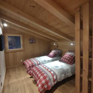 Posteľ alebo postele v izbe v ubytovaní Chalet neuf vue panoramique sur le MONT-BLANC