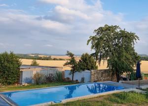 MüglitztalAlte Scheune Rietzschelhof的院子里的游泳池