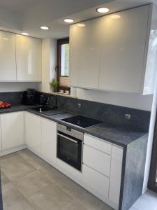 Kuchyňa alebo kuchynka v ubytovaní Baltica Heaven Apartmant 95F