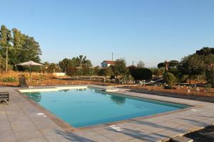 a large blue swimming pool in a yard at MARIS Apartments & Bedrooms in Alghero
