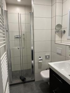 Koupelna v ubytování Garni Hotel Eastside