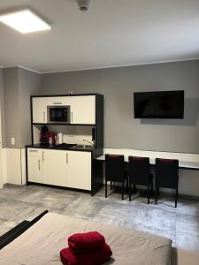 Kuchyň nebo kuchyňský kout v ubytování Garni Hotel Eastside