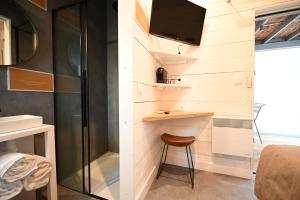 Kuchyň nebo kuchyňský kout v ubytování Lodges de Camargue