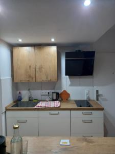 Dapur atau dapur kecil di Rheinapartment 8