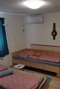 a bedroom with two beds in a room at Nagyi Vendégház Kecskemét in Kecskemét