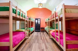 Giường trong phòng chung tại Dragonfly Hostels Cusco