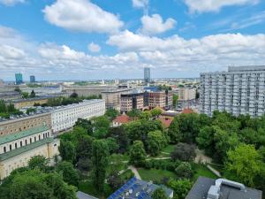 Výhľad na mesto Varšava alebo výhľad na mesto priamo z apartmánu