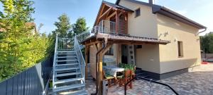 A balcony or terrace at Silver Zsóry Apartman