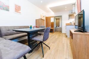 Kuchyň nebo kuchyňský kout v ubytování Apartment Hugo Blatná