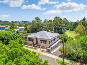 an overhead view of a house with a roof at The Guesthouse Maleny in Maleny