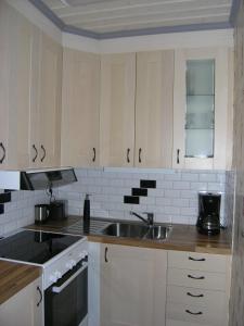 A kitchen or kitchenette at B & B Flattinge Fritidshus