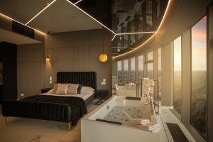 Posteľ alebo postele v izbe v ubytovaní In The Sky - Apartamenty w Sky Tower