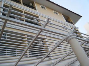 a building with aluminium blinds on it at LK Mantra Pura Resort in Pattaya