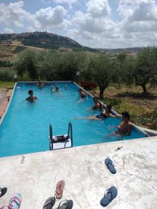 a group of people swimming in a swimming pool at B&B Pozzo Innamorato in Montenero di Bisaccia